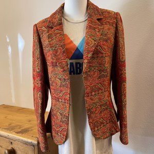 Vintage Worthington Paisley Rug Blazer-Sz 10